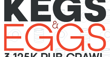 Kegs & Eggs Pub Crawl Logo